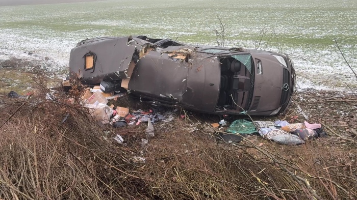 При пътен инцидент: Петима украинци пострадаха край Мъглиж