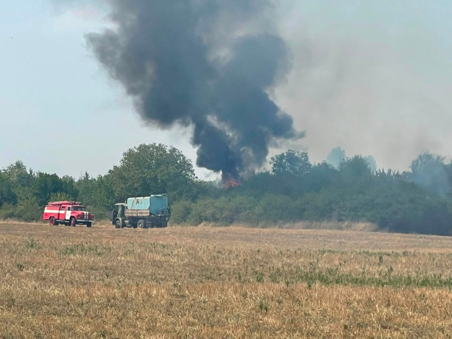 Пожар гори във вилна зона на Мездра